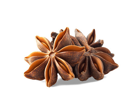 Star anise  isolated on a white background