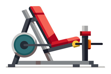 Leg press machine vector art illustration