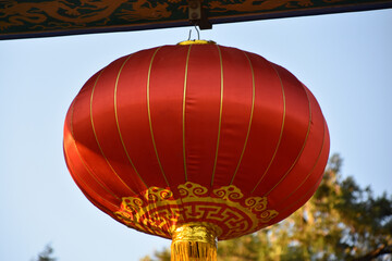 A red and gol Chinese lantern in Beijing © Stephen Rohan