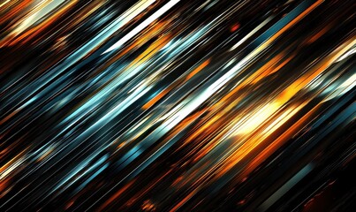 Dynamic Abstract Lines with Warm and Cool Colors