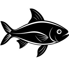 flipper fish silhouette Vector