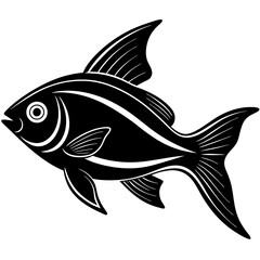 Fototapeta premium flipper fish silhouette Vector