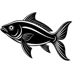 flipper fish silhouette Vector