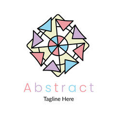 Fototapeta premium Abstract colorful glass effect logo with dummy text vector illustration on white background.