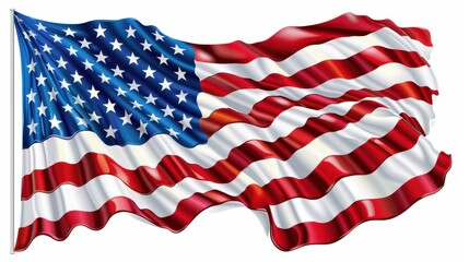 Obraz premium Dynamic illustration of the American flag, featuring bold splash effects and vibrant colors, celebrating national pride and freedom.