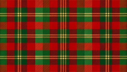 Classic red and green tartan plaid pattern traditional festive for Christmas design