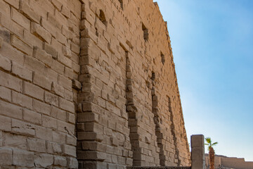 The imposing stone gateway of Karnak stands as a timeless testament to ancient Egypt's grandeur. Its intricate carvings and colossal scale offer a glimpse into a bygone era.