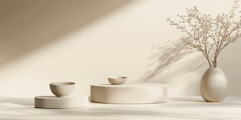 Simple and elegant podium product display scene display mockup for show product presentation. Generative ai