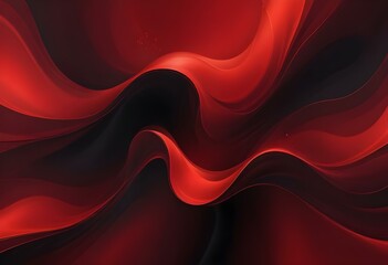 Flowing red, blue and black abstract background with soft, wavy shapes and subtle sparkles
