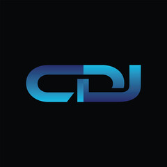 Letter CDJ Modern Geometric Business Creative Design Template Technology Logo