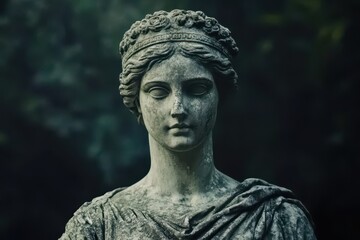 Fototapeta premium a statue of a woman in a garden