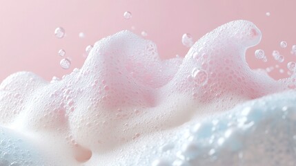 Soap foam or shampoo Soap foam texture or shampoo surface with bubble isolated with clipping path on background. Generative ai