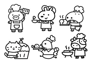 Group of animals mascot .