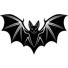 Flying bat silhouette Vector