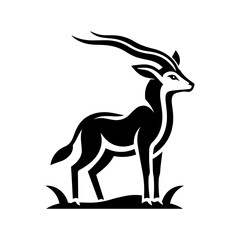 Antelope vector icon illustration