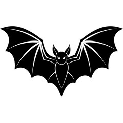 Flying bat silhouette Vector