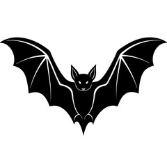 Flying bat silhouette Vector