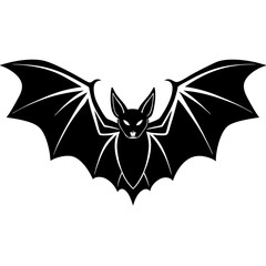 Flying bat silhouette Vector