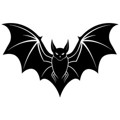 Obraz premium Flying bat silhouette Vector