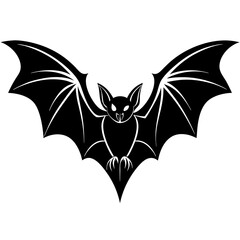 Flying bat silhouette Vector