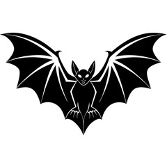 Flying bat silhouette Vector