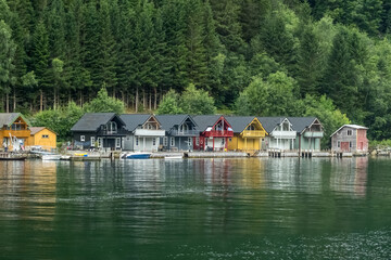 Obraz premium Cottages near Bergen, Norway
