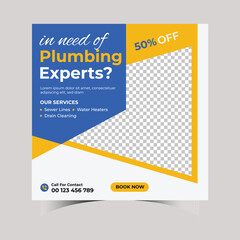 Plumbing service social media post template