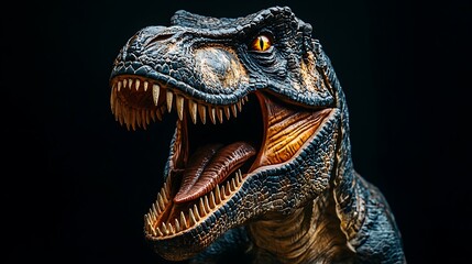 Close-up of a Tyrannosaurus Rex with Open Mouth