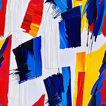 abstract texture featuring a chaotic interplay of vibrant brushstrokes
