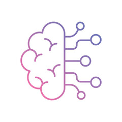 Machine Learning icon vector stock illustration