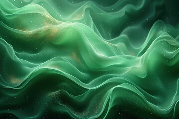 Obraz premium Abstract green banner background fluid shapes and line composition with trendy gradients Vector illustration