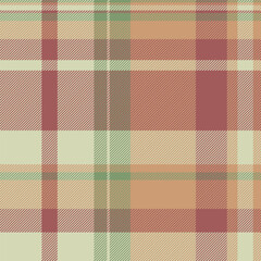 Fancy pattern background texture, artistic fabric check textile. Filigree vector tartan plaid seamless in light and red colors.