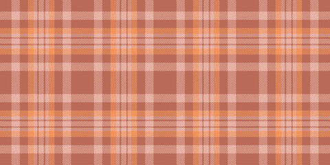 Shirt textile seamless background, no people plaid tartan texture. Relax vector check pattern fabric in red and light colors.