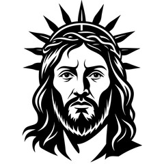 jesus silhouette Vector illustration,