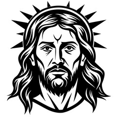 jesus silhouette Vector illustration,