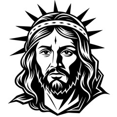 jesus silhouette Vector illustration,
