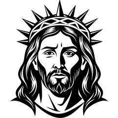jesus silhouette Vector illustration,