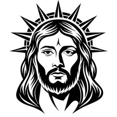 jesus silhouette Vector illustration,