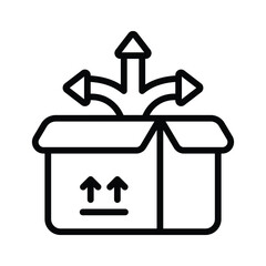 Check this beautiful icon of parcel distribution, isolated on white background