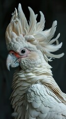 White Cockatoo Portrait: Close-Up of a Majestic Bird
