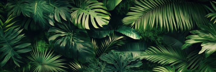 Lush Tropical Jungle with Dense Green Foliage