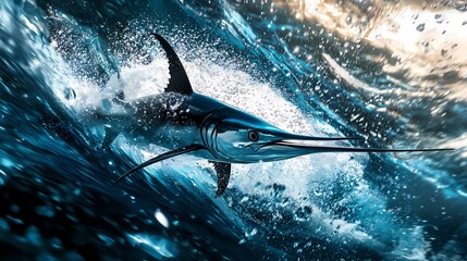 Fototapeta premium Majestic Marlin in Flight