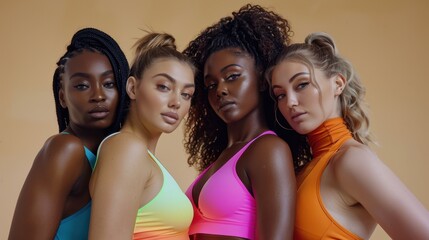 Obraz premium The vibrant group of models