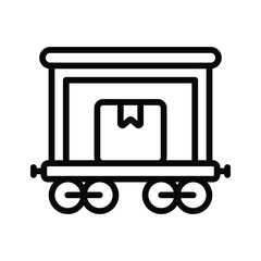 Freight transport, cargo train icon design in modern style