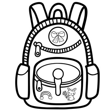 recommend clip art: School backpack outline 
