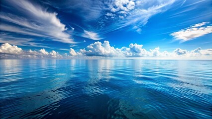 Scenic ocean horizon with realistic render, ocean, horizon, sea, water, panoramic, landscape, nature, peaceful, waves, tranquil