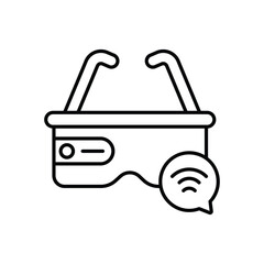 Smart Glasses icon vector stock illustration
