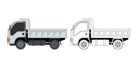 Small Truck Cartoon Design Illustration vector eps format suitable for your design needs logo illustration animation etc © LeamSign