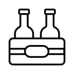 An amazing icon of bottles crate in modern design