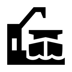 Sea freight solid icon